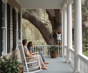 Relaxing on the porch in Putnam County Florida.