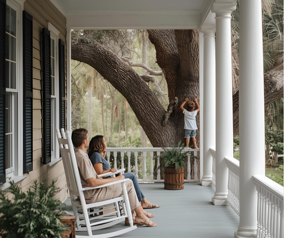 Relaxing on the porch in Putnam County Florida.