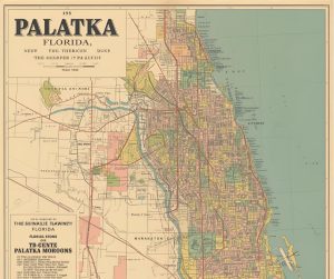 Vintage map of Palatka Florida.