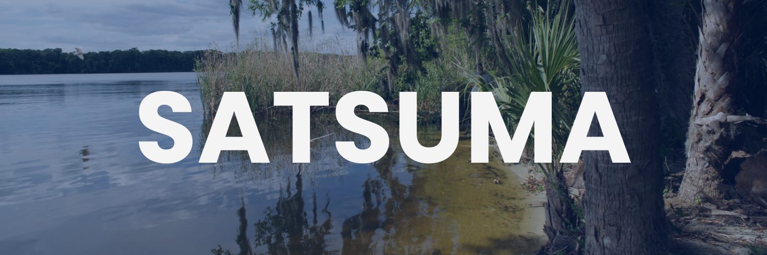 Golden fields and riverfront homes at sunrise – Satsuma, Florida